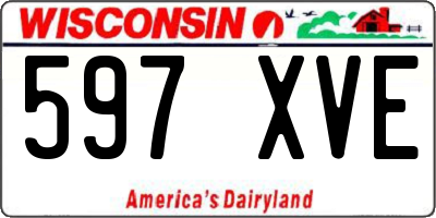 WI license plate 597XVE