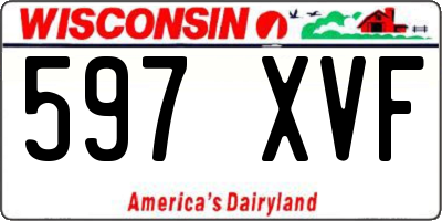 WI license plate 597XVF