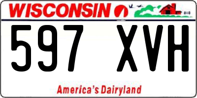 WI license plate 597XVH