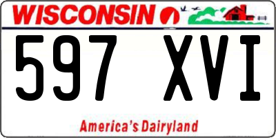WI license plate 597XVI