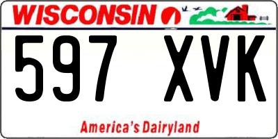 WI license plate 597XVK
