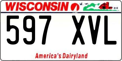 WI license plate 597XVL