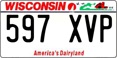 WI license plate 597XVP