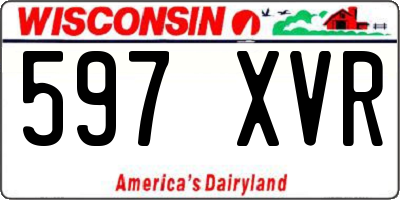 WI license plate 597XVR