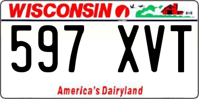 WI license plate 597XVT