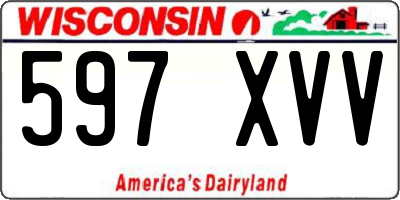 WI license plate 597XVV