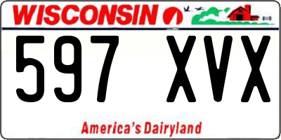 WI license plate 597XVX