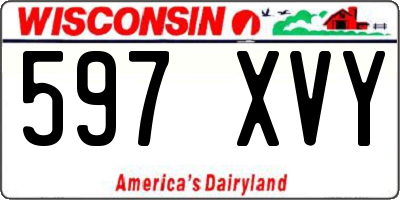 WI license plate 597XVY