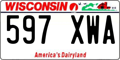 WI license plate 597XWA