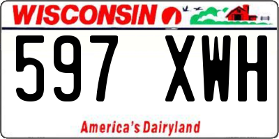 WI license plate 597XWH