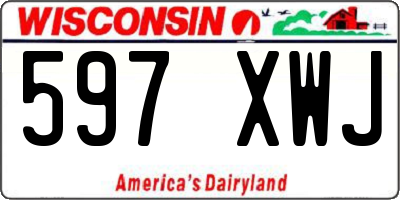 WI license plate 597XWJ
