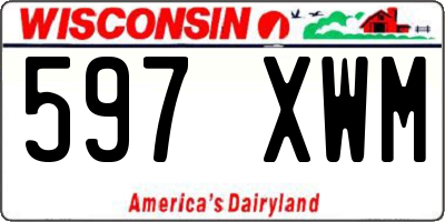 WI license plate 597XWM