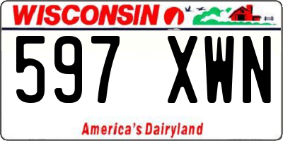 WI license plate 597XWN