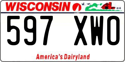 WI license plate 597XWO