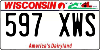 WI license plate 597XWS