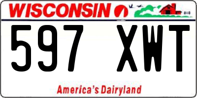 WI license plate 597XWT