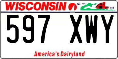 WI license plate 597XWY