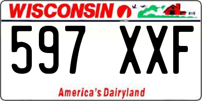 WI license plate 597XXF