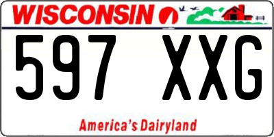 WI license plate 597XXG