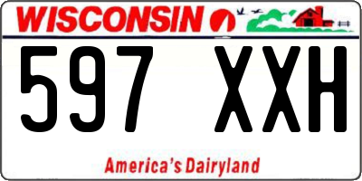 WI license plate 597XXH