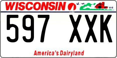 WI license plate 597XXK