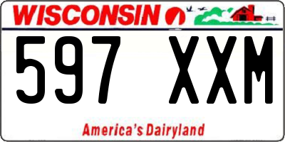 WI license plate 597XXM
