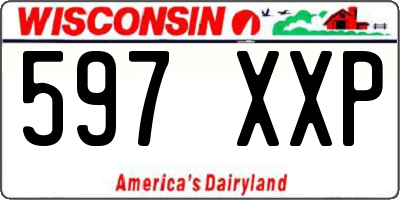 WI license plate 597XXP
