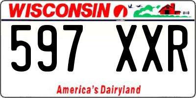 WI license plate 597XXR