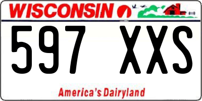 WI license plate 597XXS