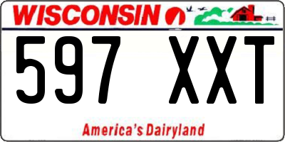 WI license plate 597XXT