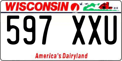 WI license plate 597XXU