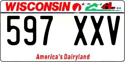 WI license plate 597XXV