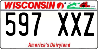 WI license plate 597XXZ