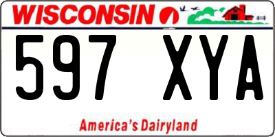 WI license plate 597XYA