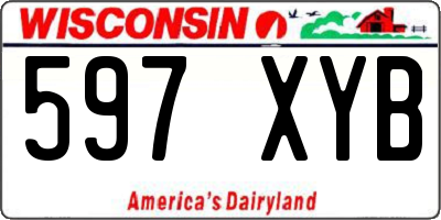WI license plate 597XYB