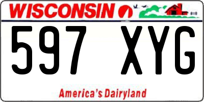 WI license plate 597XYG
