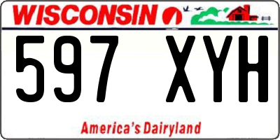 WI license plate 597XYH