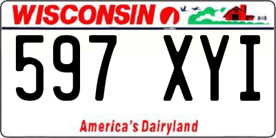WI license plate 597XYI