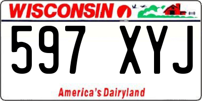 WI license plate 597XYJ