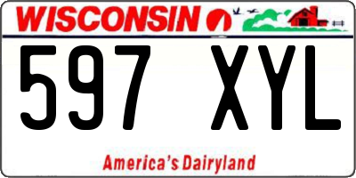 WI license plate 597XYL