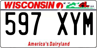WI license plate 597XYM