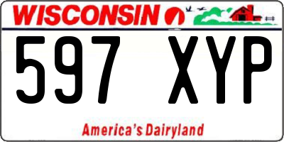 WI license plate 597XYP