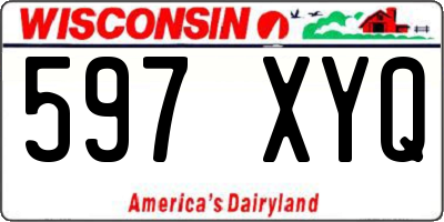 WI license plate 597XYQ