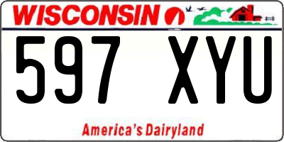 WI license plate 597XYU