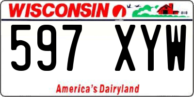 WI license plate 597XYW