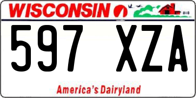 WI license plate 597XZA
