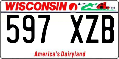 WI license plate 597XZB