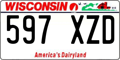 WI license plate 597XZD