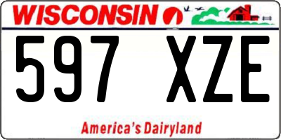 WI license plate 597XZE
