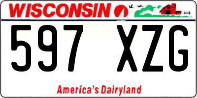 WI license plate 597XZG